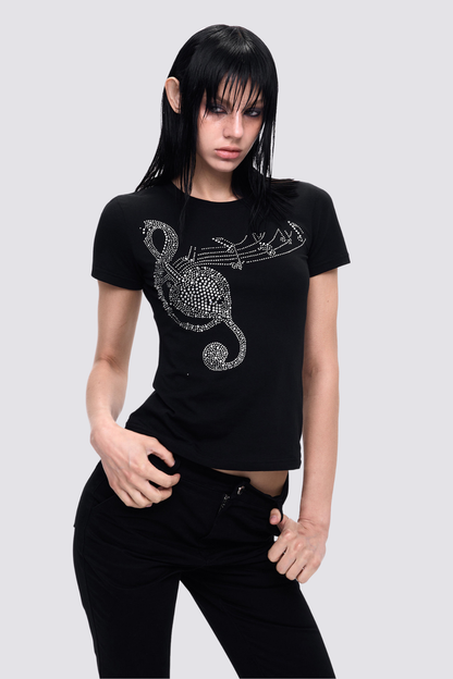 Twinkle Flame Rhinestone T-Shirt