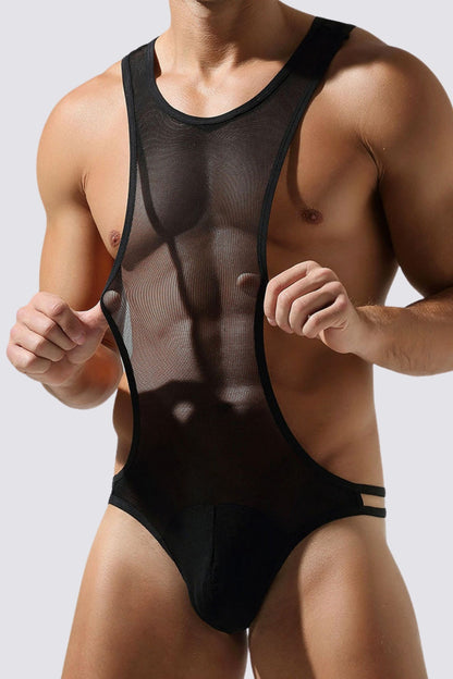 Unified Form Mesh Bodysuit Black