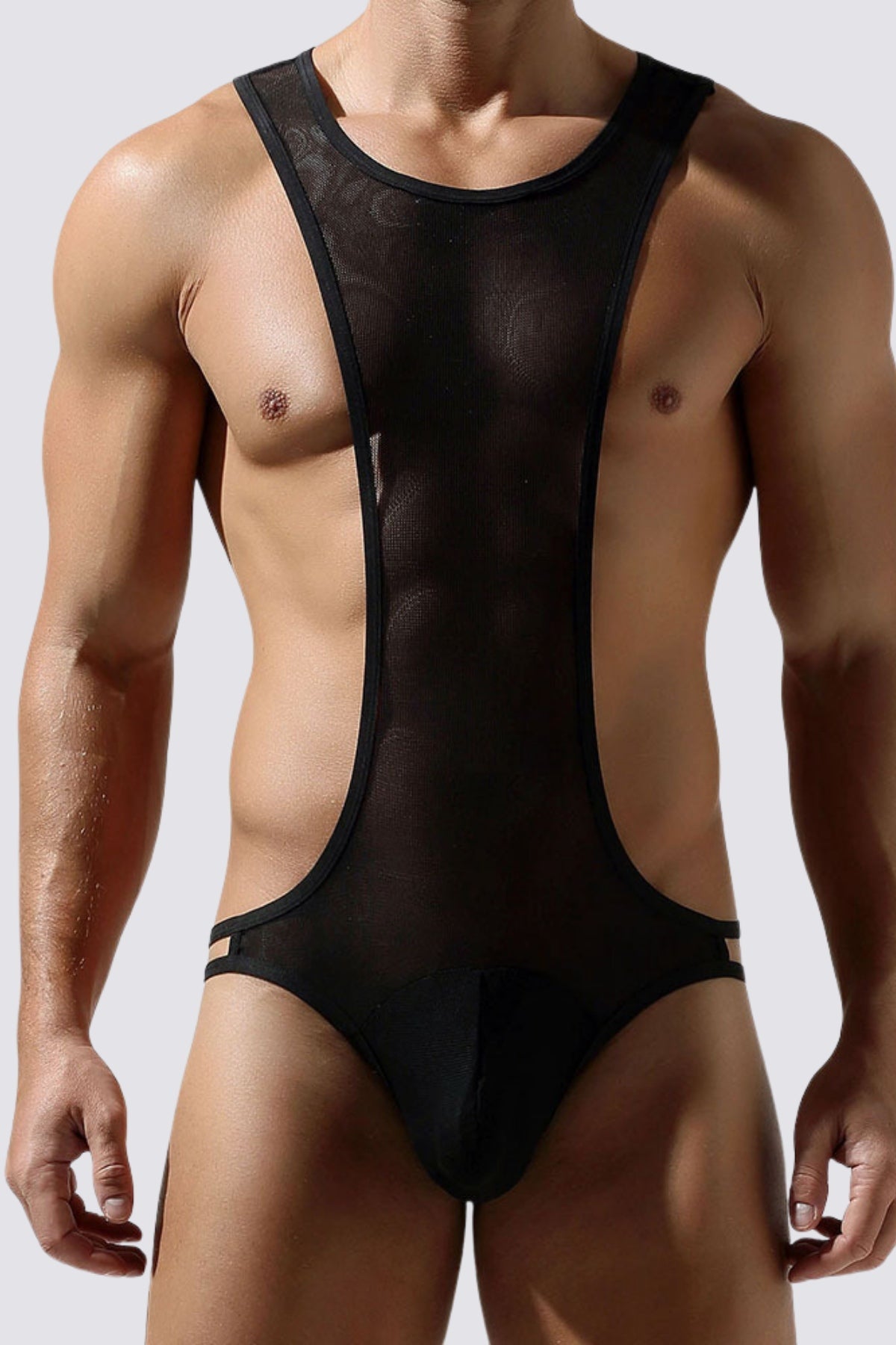 Unified Form Mesh Bodysuit Black