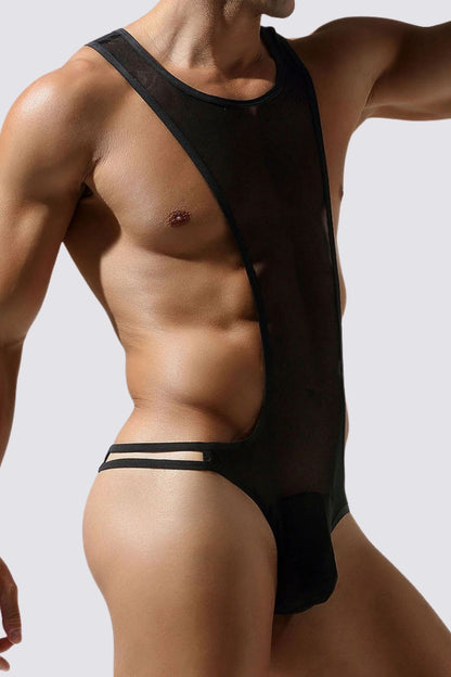 Unified Form Mesh Bodysuit Black