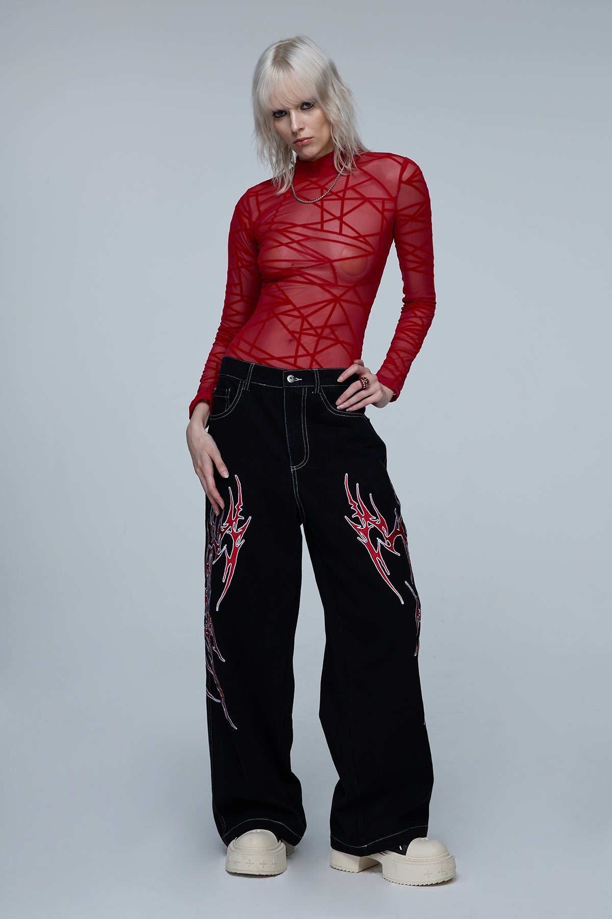 Unified Touch Long Sleeve Mesh Bodysuit
