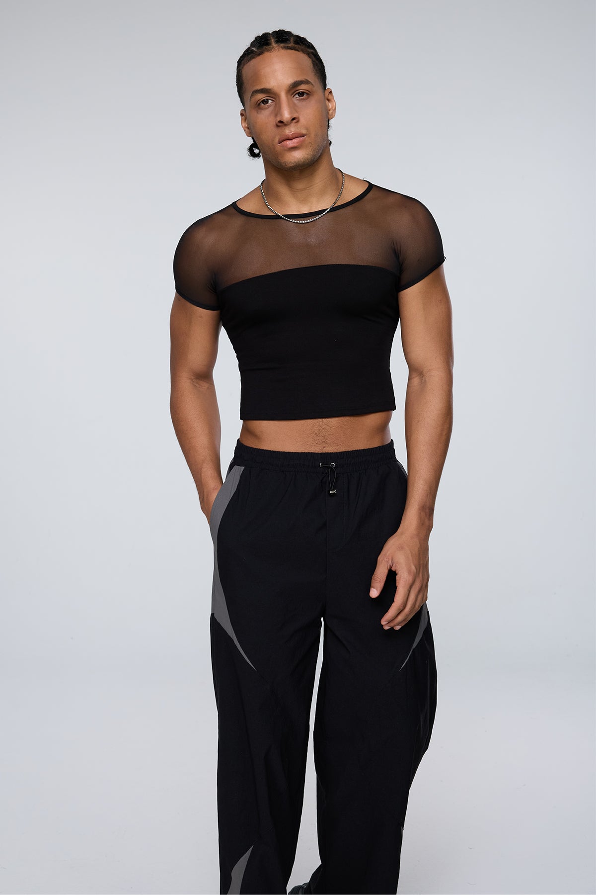 United Contact Mesh Crop Top