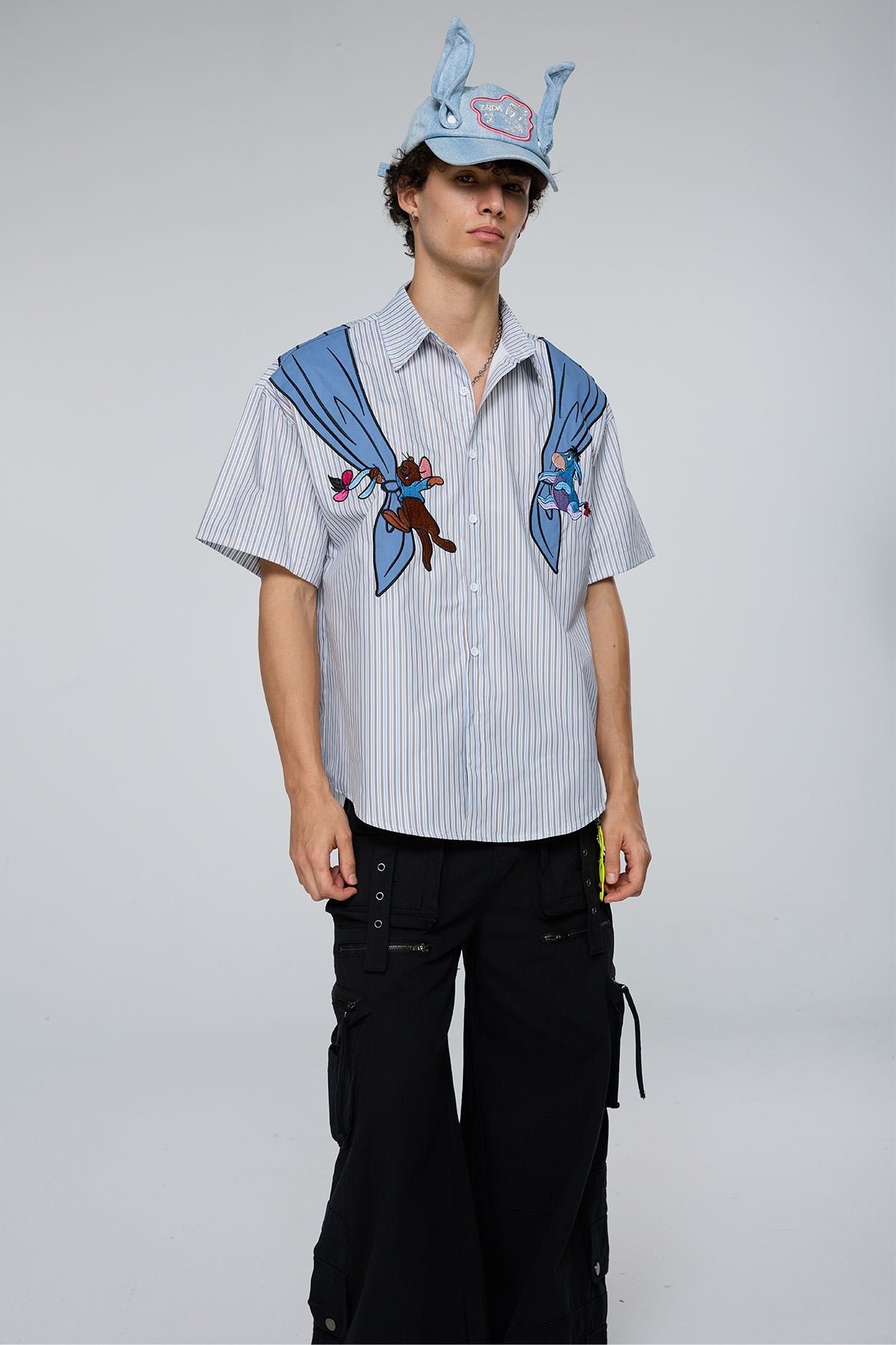 Unity Glow Embroidery Stripe Shirt