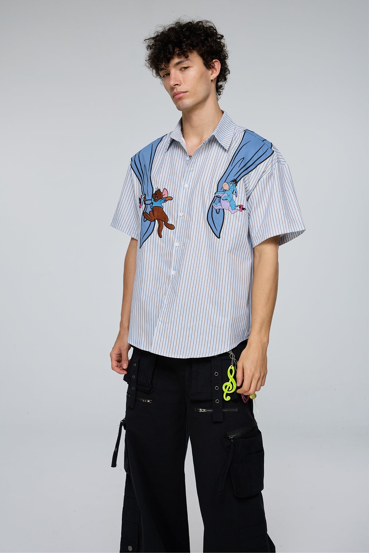 Unity Glow Embroidery Stripe Shirt