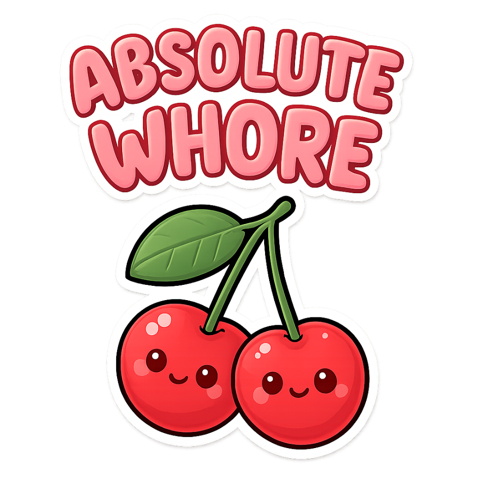 Absolute Whore (Cherry) | Sassy Sticker