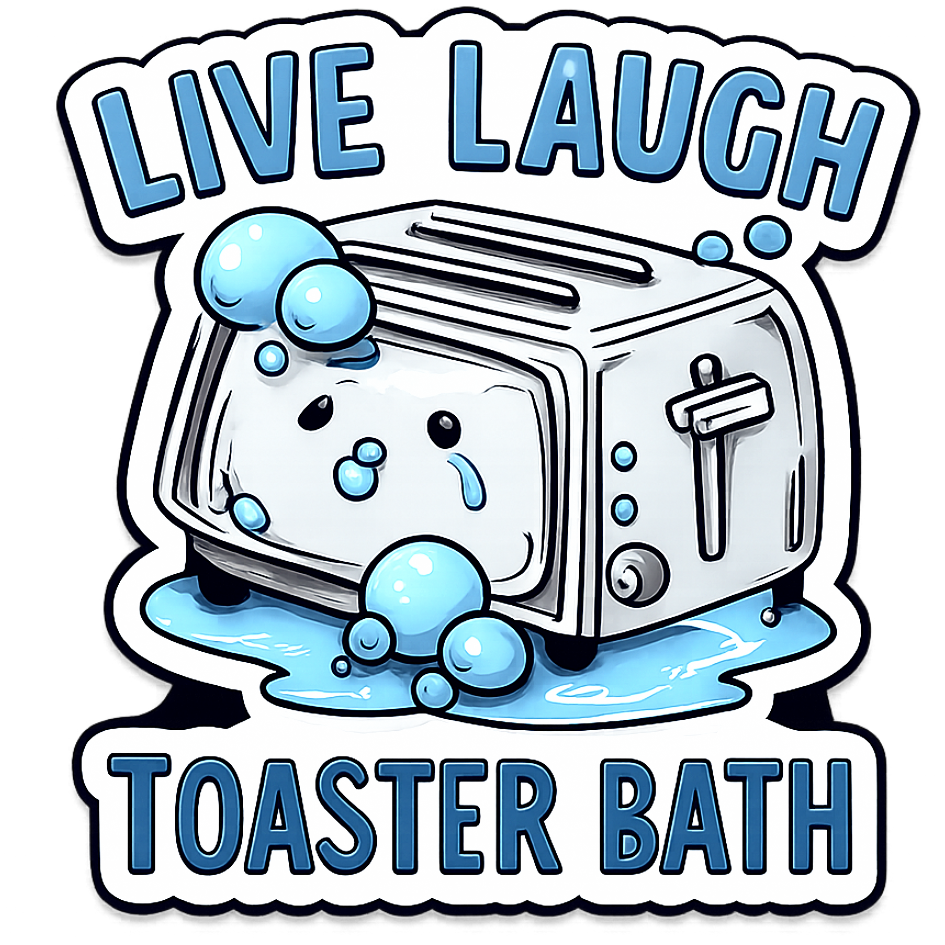 Live Laugh Toaster Bath | Sassy Sticker