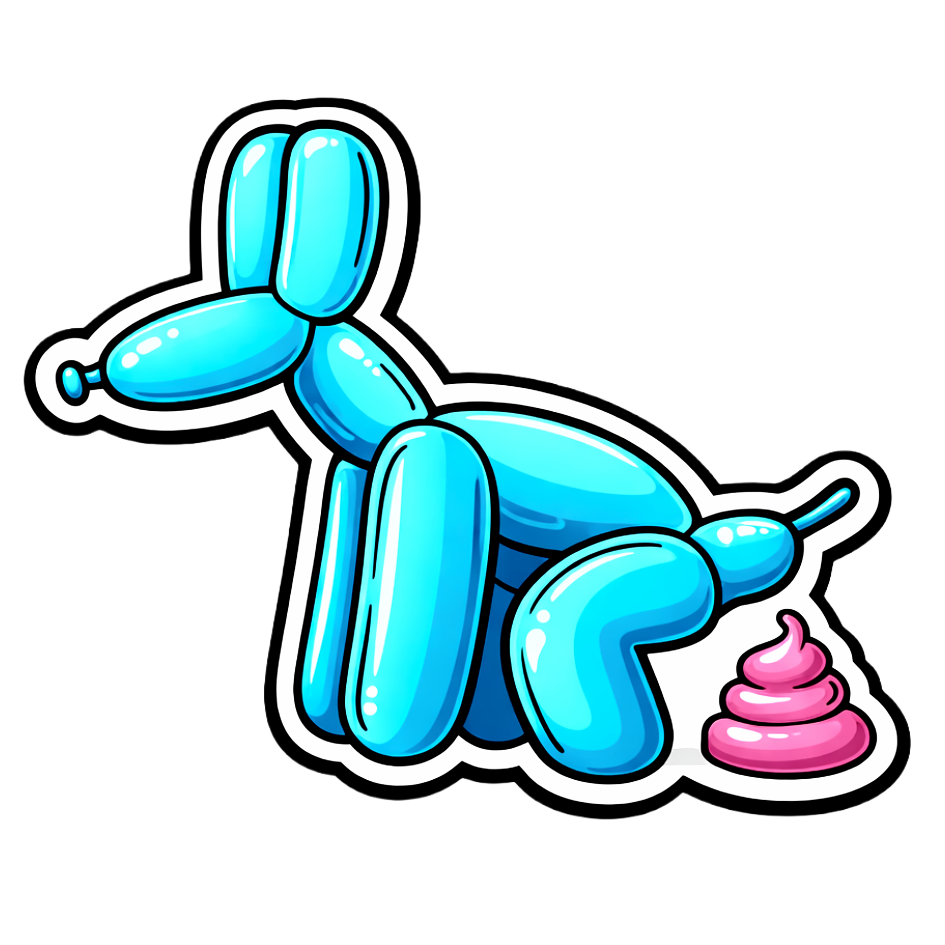 Baloon Pup Poo | Sassy Sticker