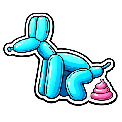 Baloon Pup Poo | Sassy Sticker