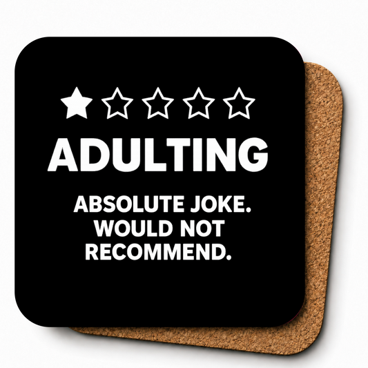Cheeky Coasters | adulting 1 star