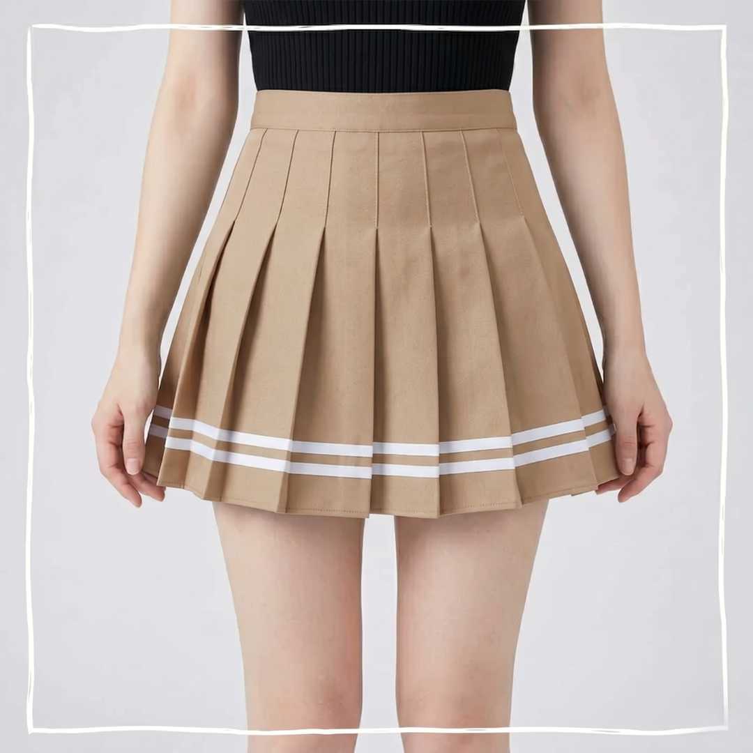 Femboy Pleated Striped Skirt