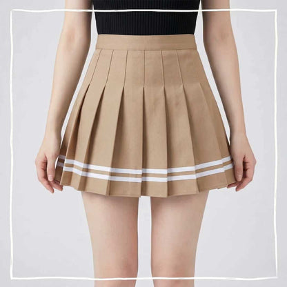 Femboy Pleated Striped Skirt
