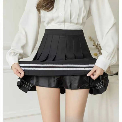 Femboy Pleated Striped Skirt