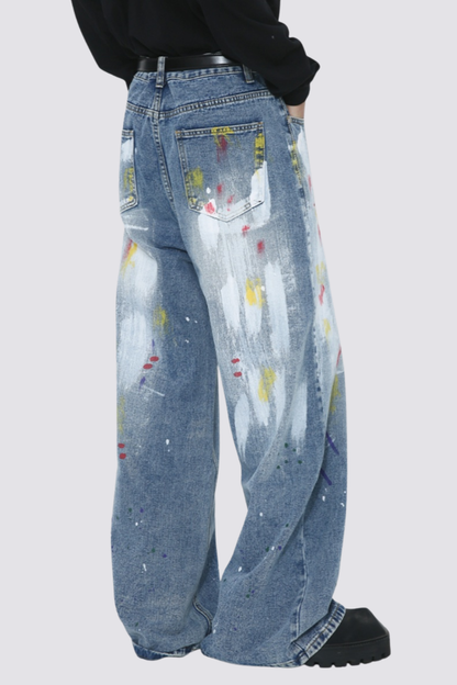 Urban Edge Graffiti Straight Jeans