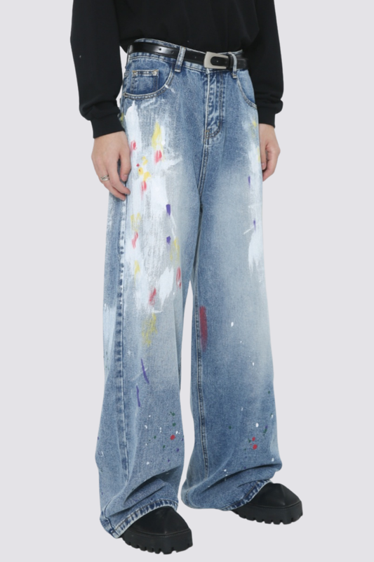 Urban Edge Graffiti Straight Jeans