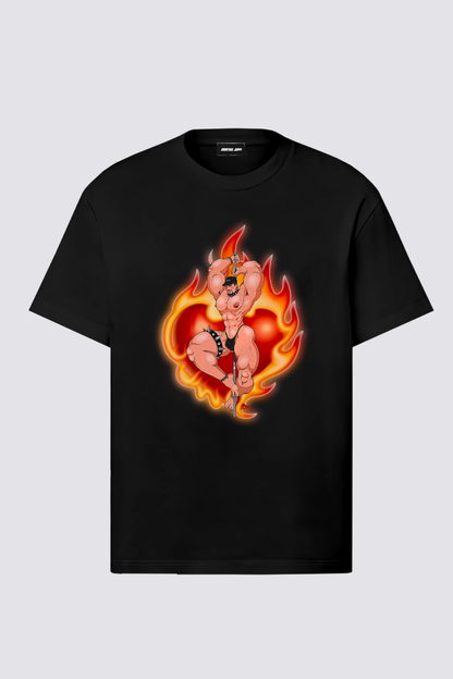 Urban Hostage Fire Boy T Shirt In Black