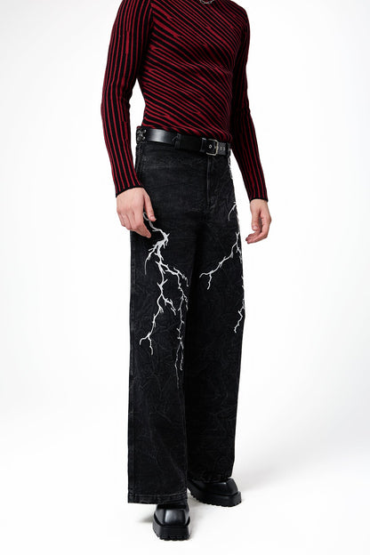 Urban Outlaw Embroidery Straight Jeans