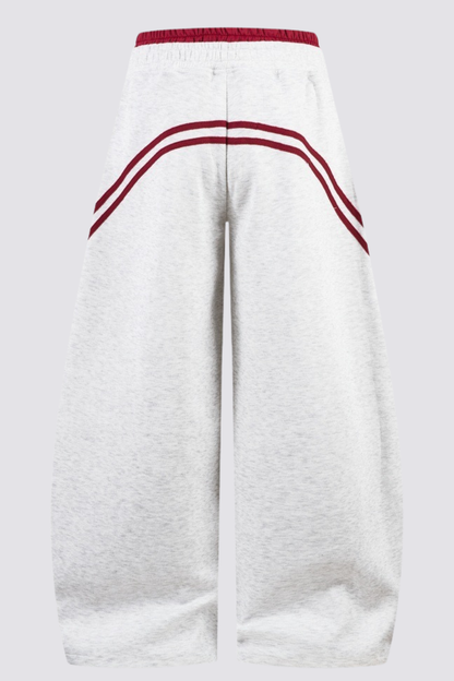 Urban Patina Stripe Barrel Pants In Grey