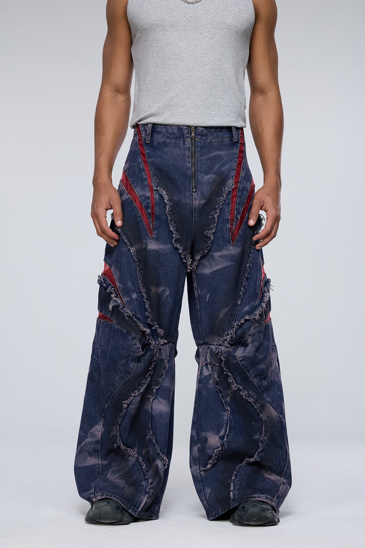 Urban Rift Deconstructed Barrel Jeans