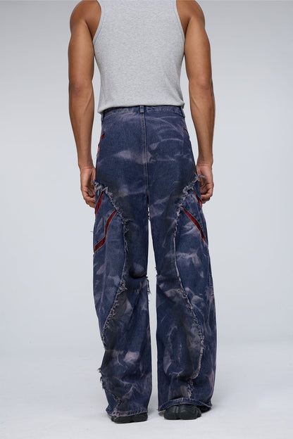 Urban Rift Deconstructed Barrel Jeans