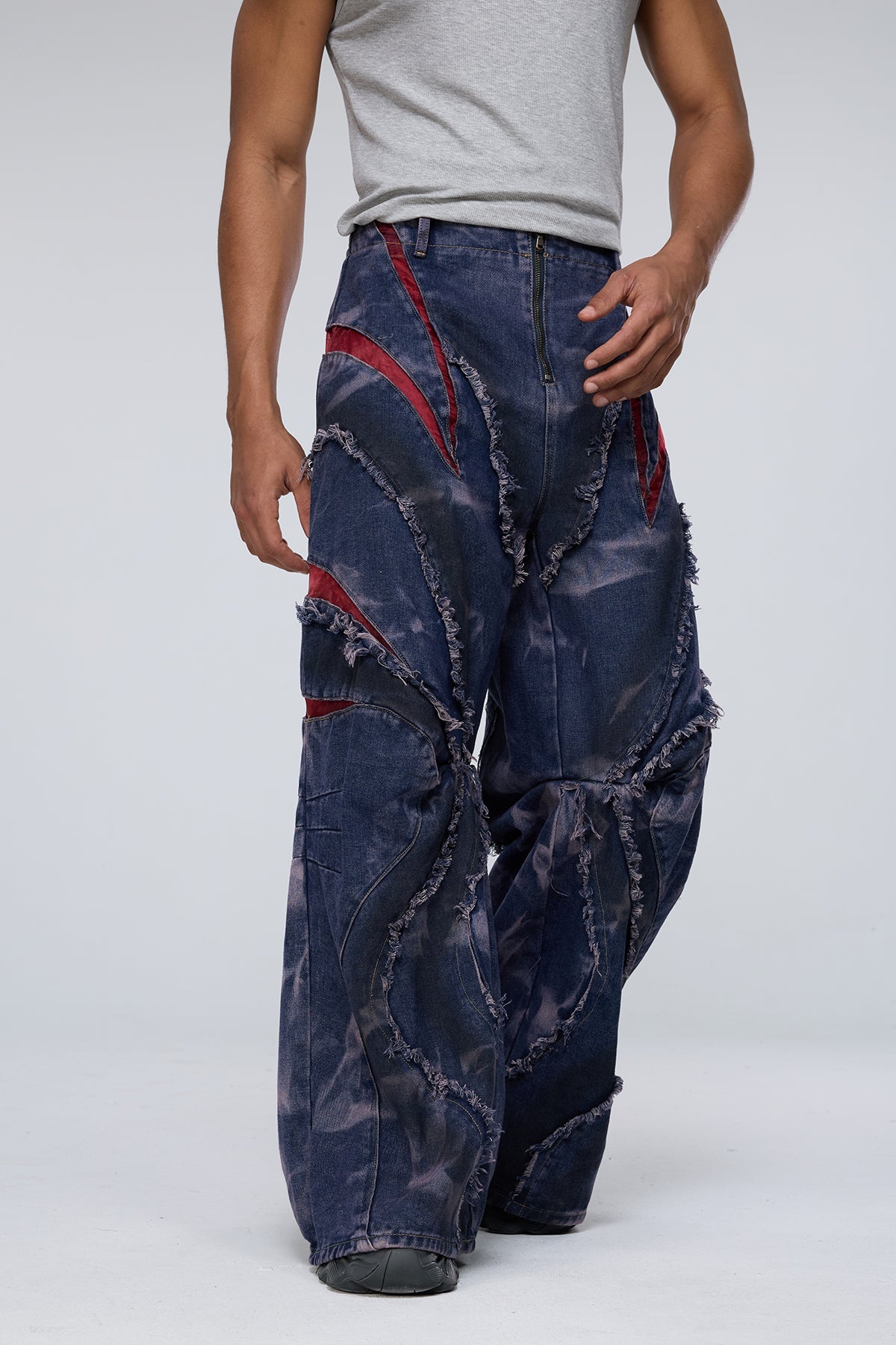 Urban Rift Deconstructed Barrel Jeans