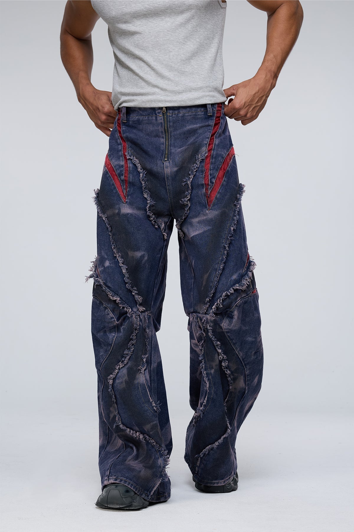 Urban Rift Deconstructed Barrel Jeans