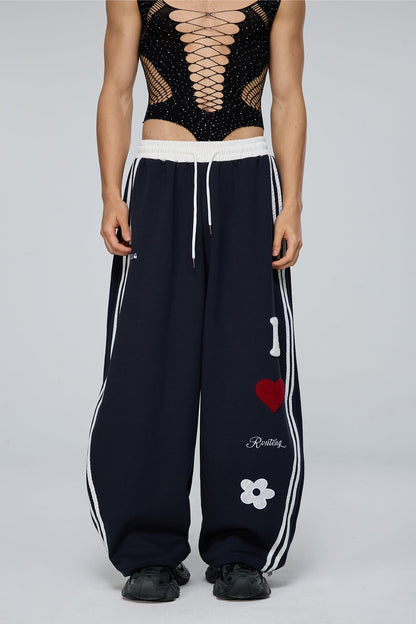 Urban Slack Embroidery Barrel Pants
