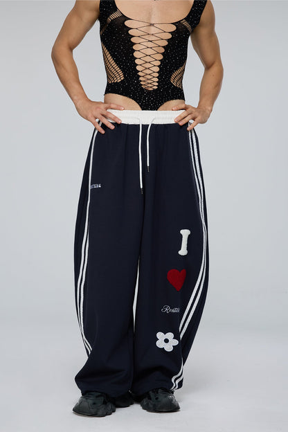 Urban Slack Embroidery Barrel Pants