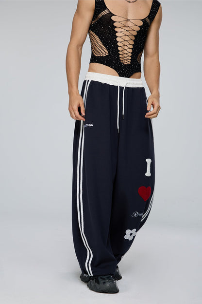 Urban Slack Embroidery Barrel Pants
