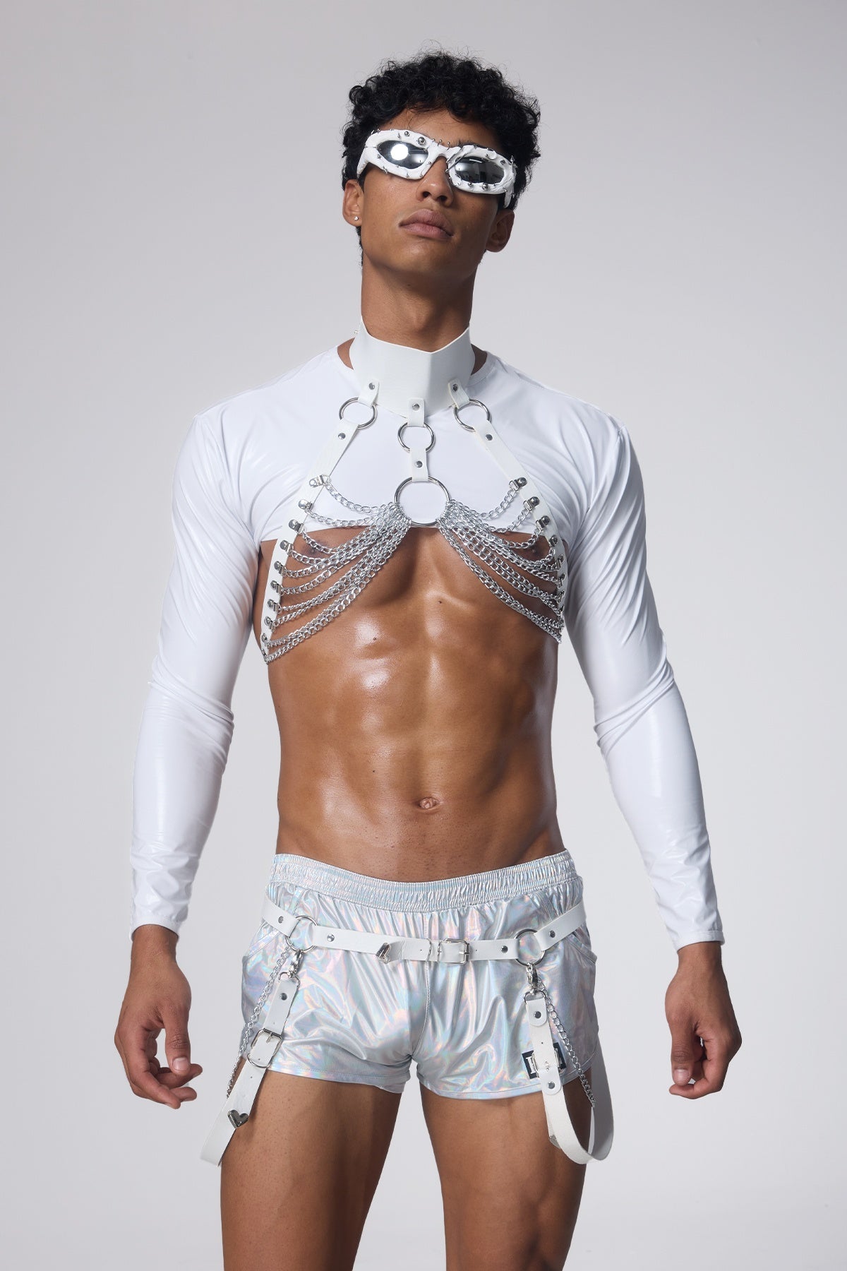 Urban Snap Leather Waist Chain Set