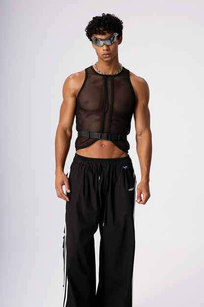 Vapor Stitch Fishnet Crop Top