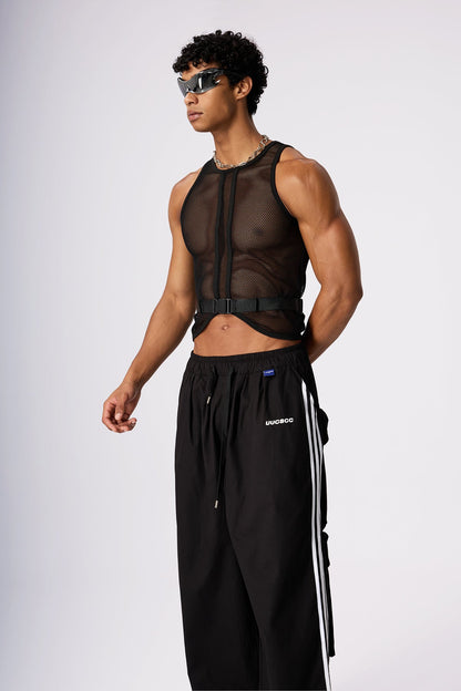 Vapor Stitch Fishnet Crop Top
