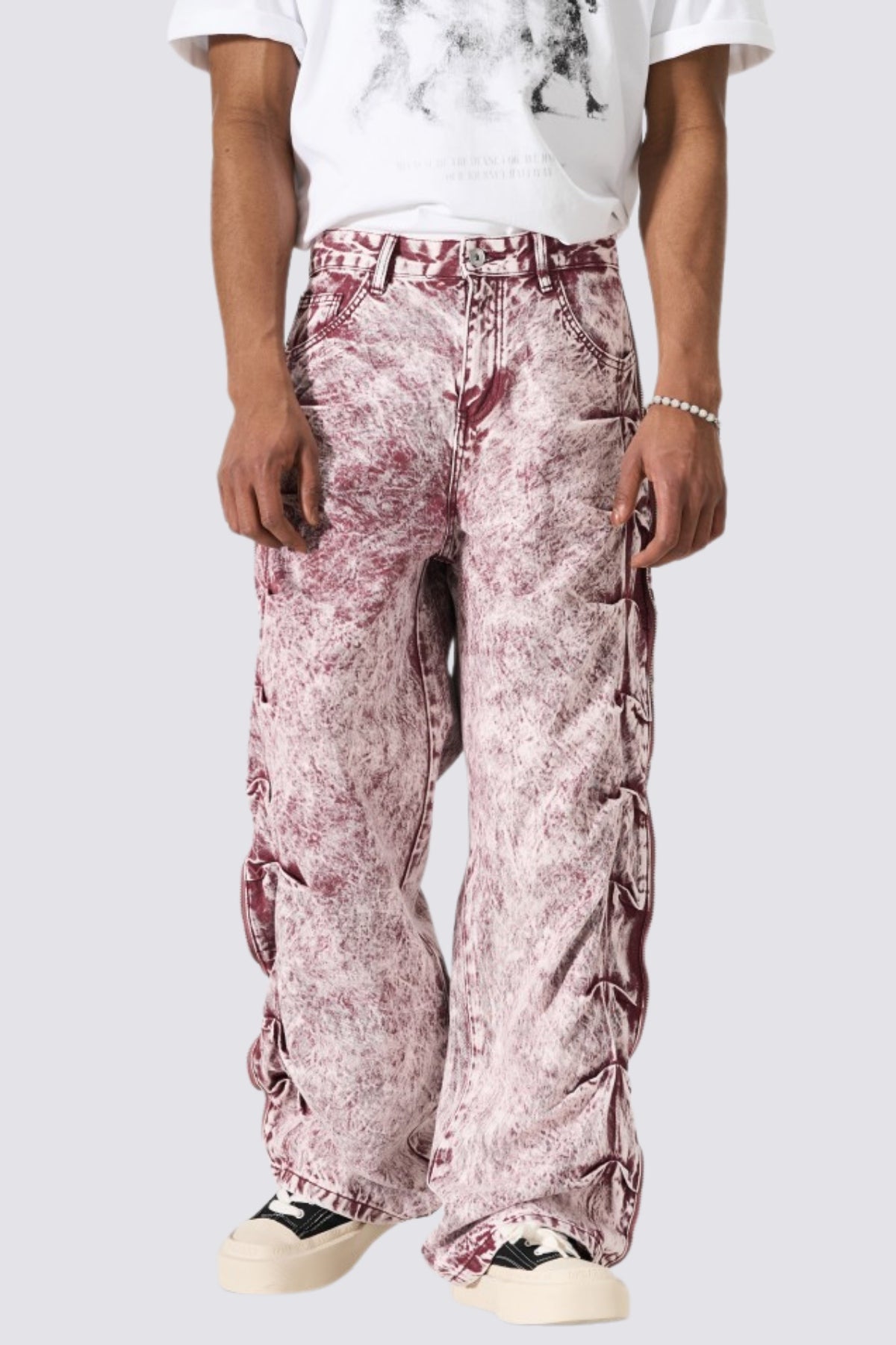 Vector Fade Tie Dye Wide Leg Jeans
