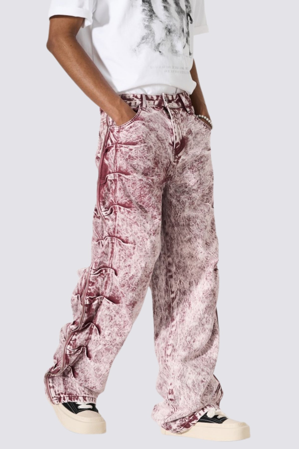 Vector Fade Tie Dye Wide Leg Jeans