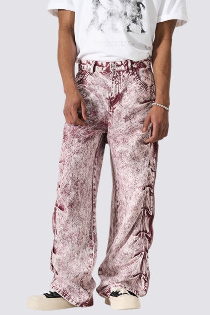 Vector Fade Tie Dye Wide Leg Jeans