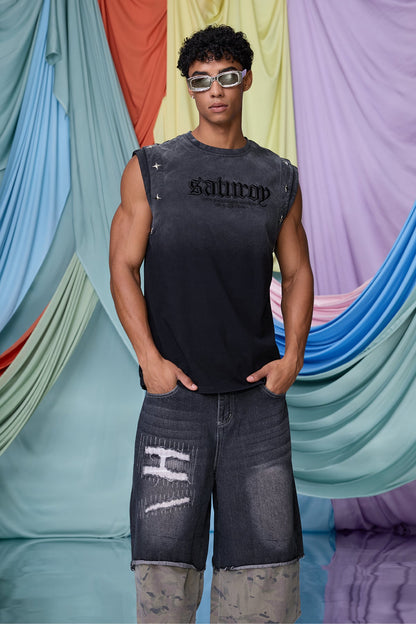 Vector Noir Embroidered Sleeveless Top