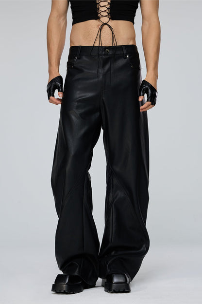 Vector Twill Leather Barrel Pants