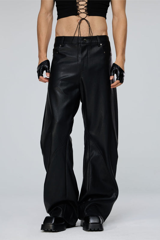 Vector Twill Leather Barrel Pants