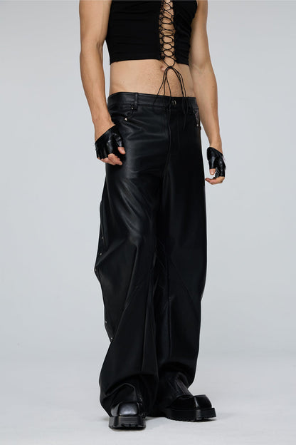 Vector Twill Leather Barrel Pants