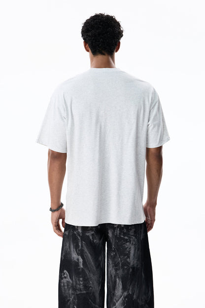 Veil Trace Print Top Grey