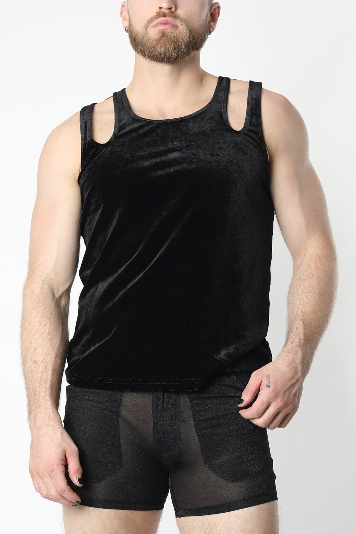 Vaux Velvet Crush Double Strap Tank Top **FINAL SALE**