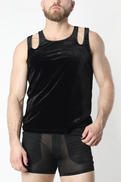 Vaux Velvet Crush Double Strap Tank Top **FINAL SALE**