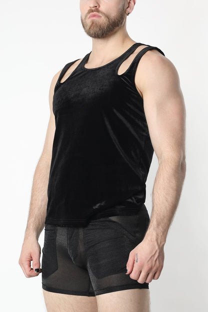 Vaux Velvet Crush Double Strap Tank Top (WHOLESALE) - TIMOTEO