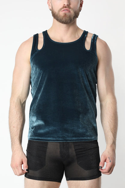 Vaux Velvet Crush Double Strap Tank Top **FINAL SALE**
