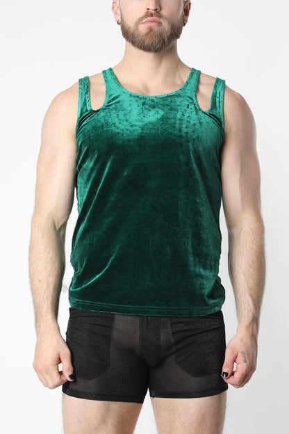 Vaux Velvet Crush Double Strap Tank Top **FINAL SALE**