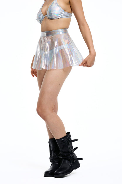 Velvet Touch Transparent Flare Skirt