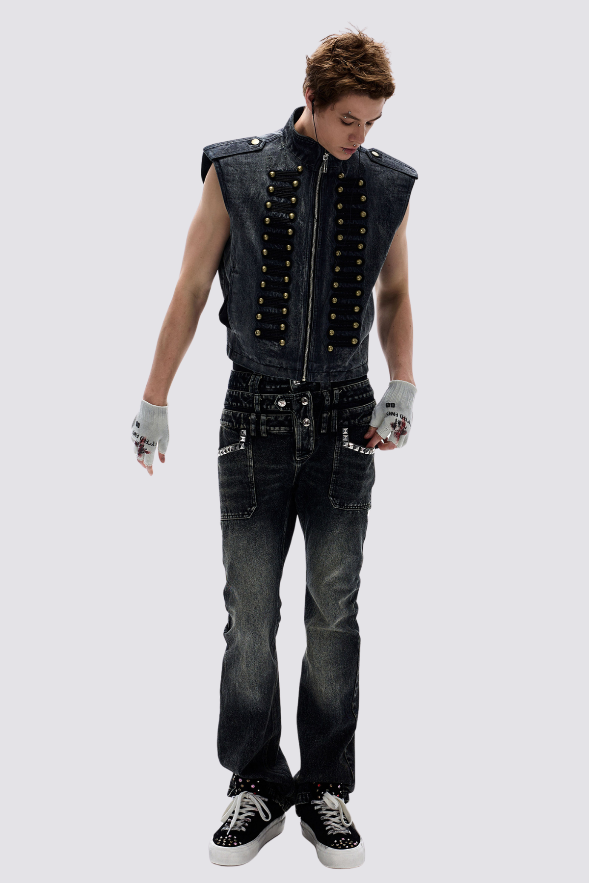 Vibe Wear Zipper Denim Vest
