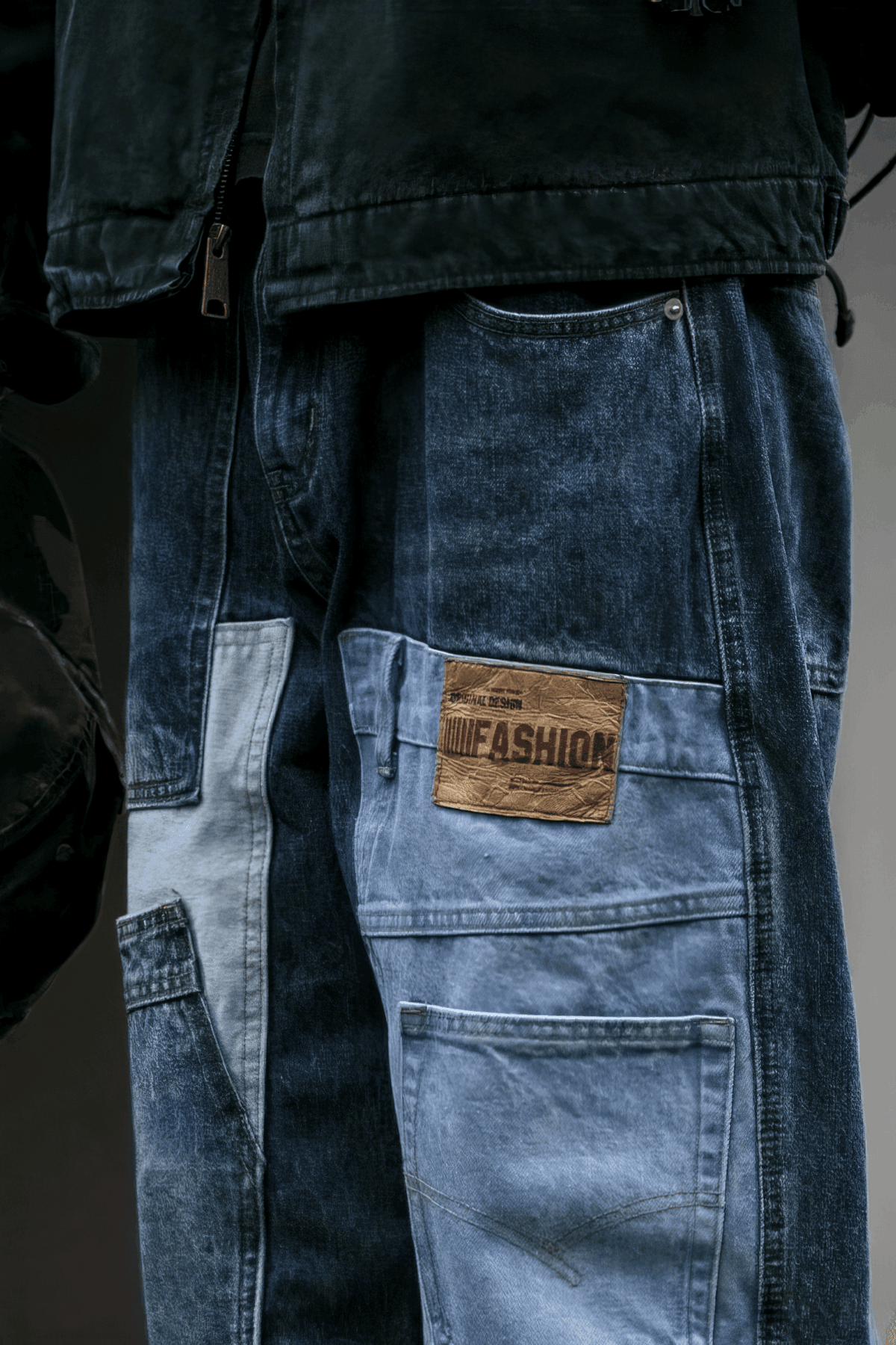 Vintage Washed 15oz Denim Cargo Pants – Loose Fit
