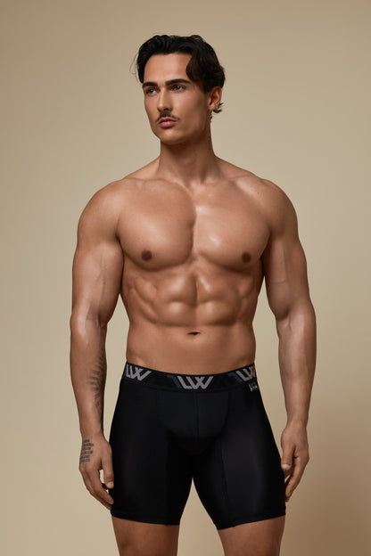 VISIBLY BOXER BRIEF RENEW SHINE 8' - BLACK