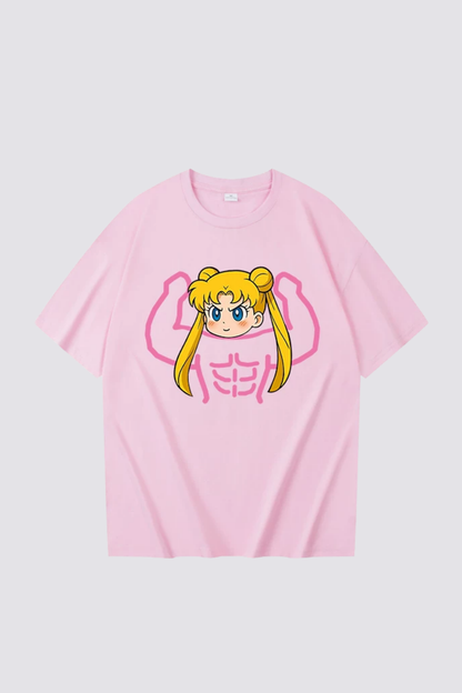 Vivid Spark Print T-Shirt Pink