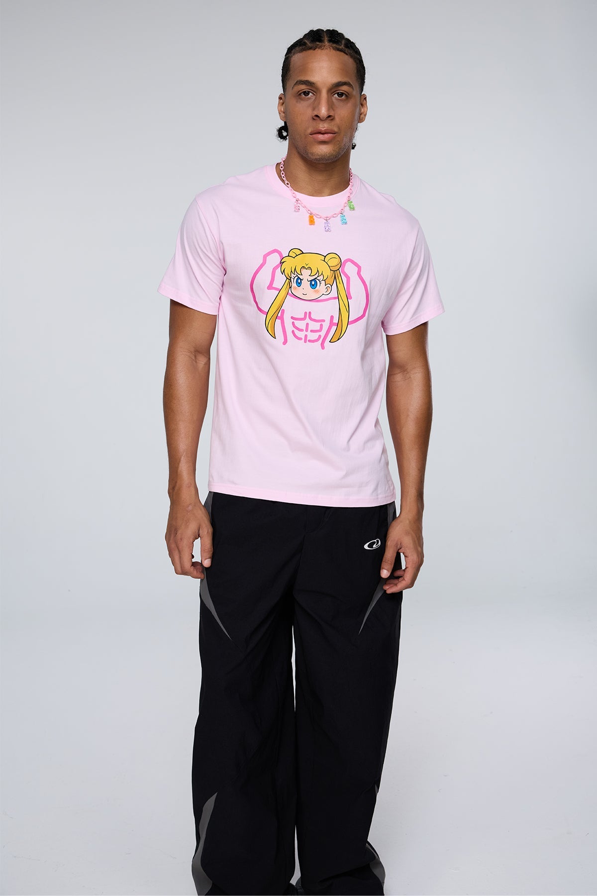 Vivid Spark Print T-Shirt Pink